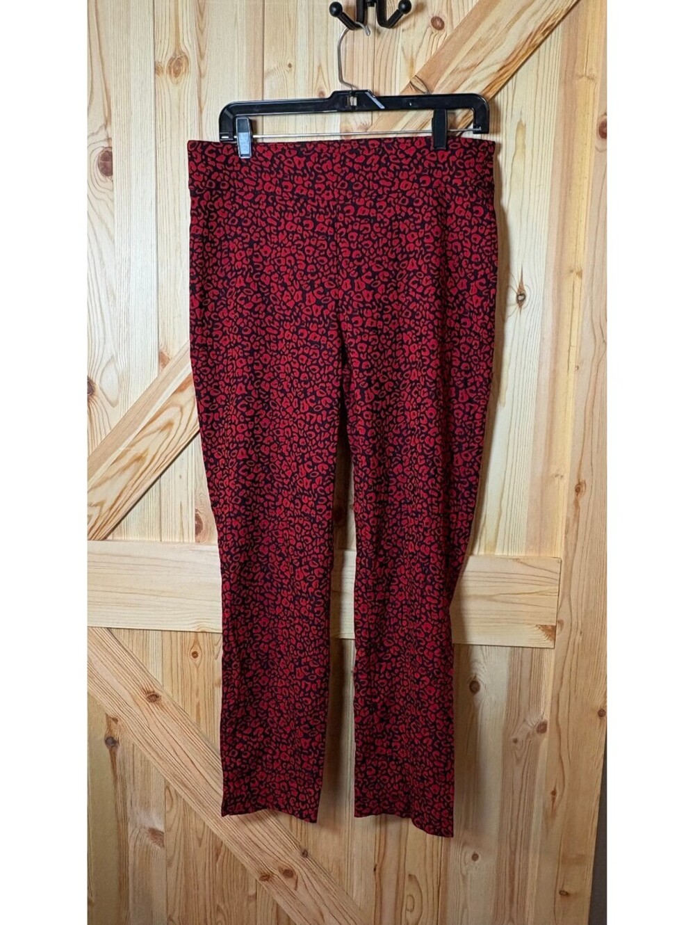 Counterparts Women's Red and Black Leopard Print Pants Size 10